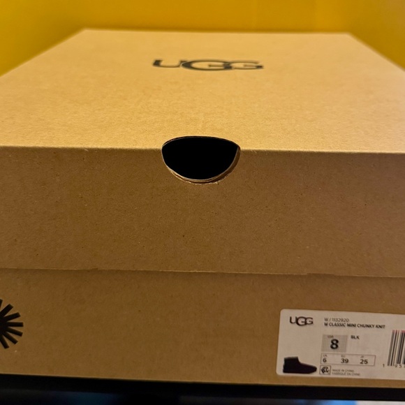 UGG Classic Mini Black Knit Boots - Picture 5 of 16